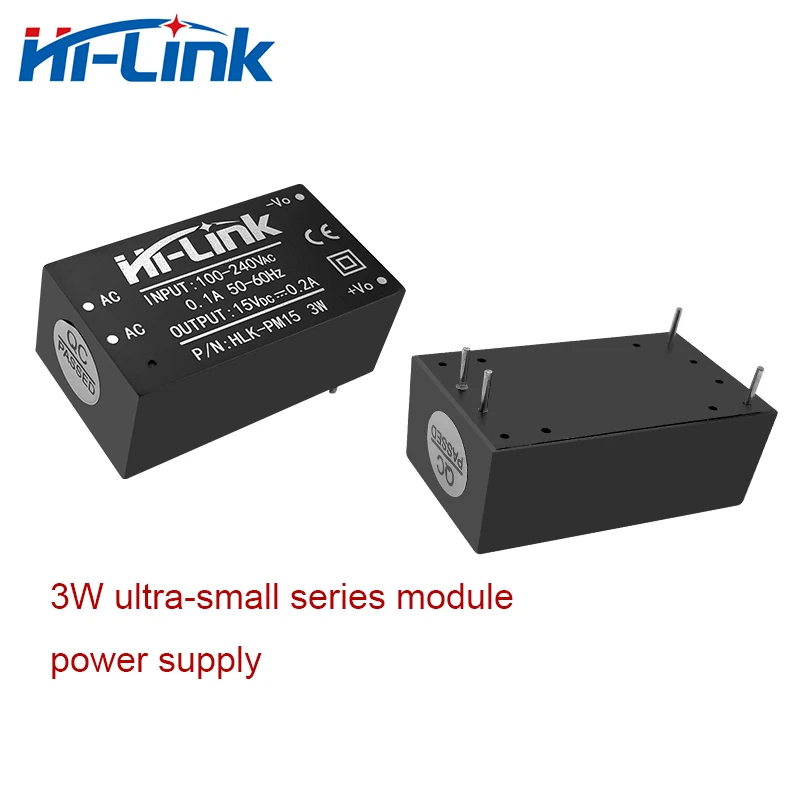 

Free Shipping 30pcs Hi-Link 220V to 15V 3W Small-volume Mini Power Supply Module HLK-PM15 Switching Mode AC DC Converter