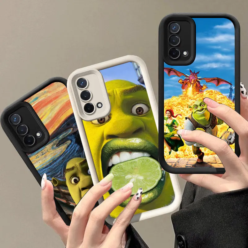 Funny S-ShrekS Phone Case For OPPO A3 Reno 10 11 12 Pro 11F 12F A58 A78 4G A98 A3X 5G A15 A16 A17 A38 A53 A57 A60 A92