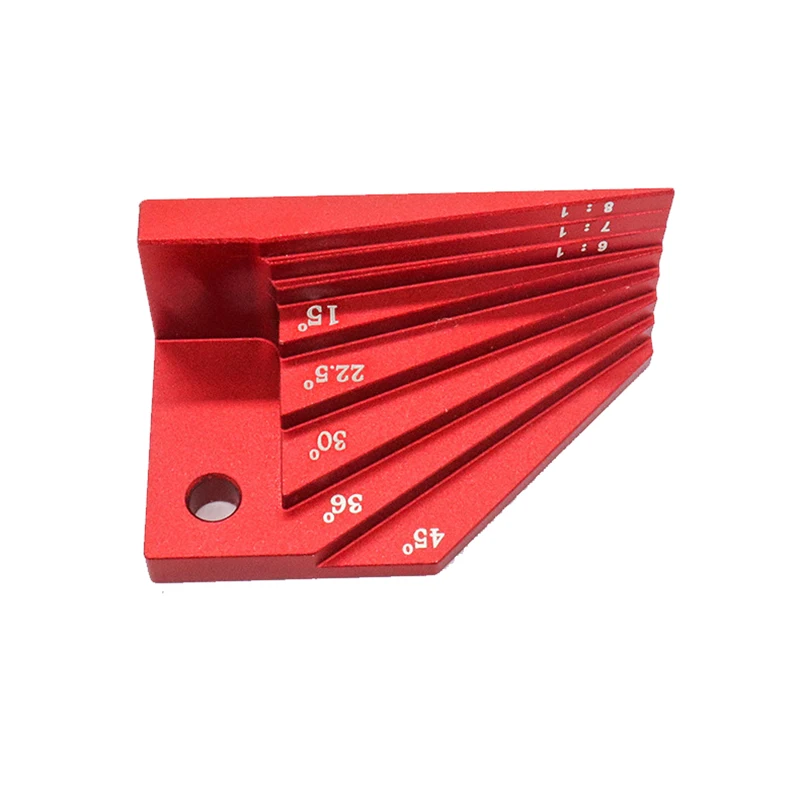 Aluminum Alloy Measuring Block Angle Finder Bevel Block Gauge for Protractor Woodworking Tools Bevel Block Gauge Carpentry Ruler