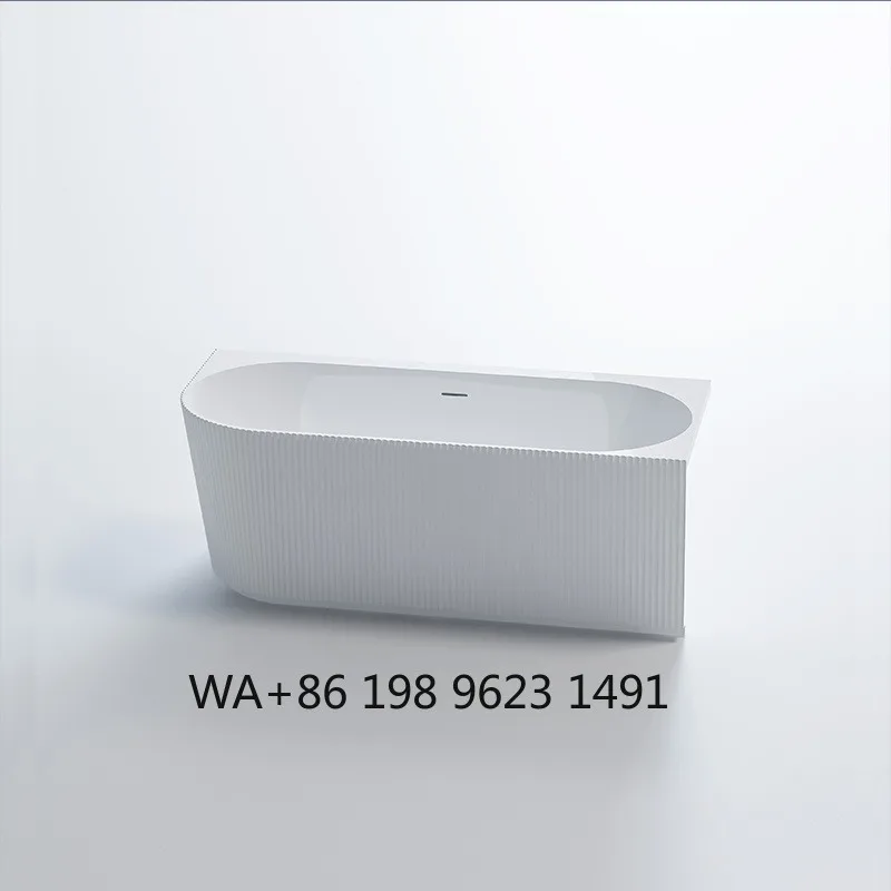 Modern Deep Soaking Freestanding Acrylic Bathtub Eco Friendly Pure Material Waterproof Durable  Bathroom Five Year Warranty Tub