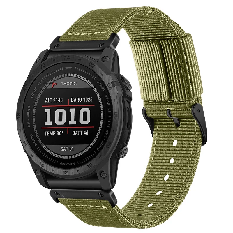Nylon canvas Watch Band QuickFit 22mm 26mm For Garmin Epix Pro Gen 2 47mm 51mm/Fenix 7X 7 Pro/Quatix 6 6X 5X Strap Bracelet image 4