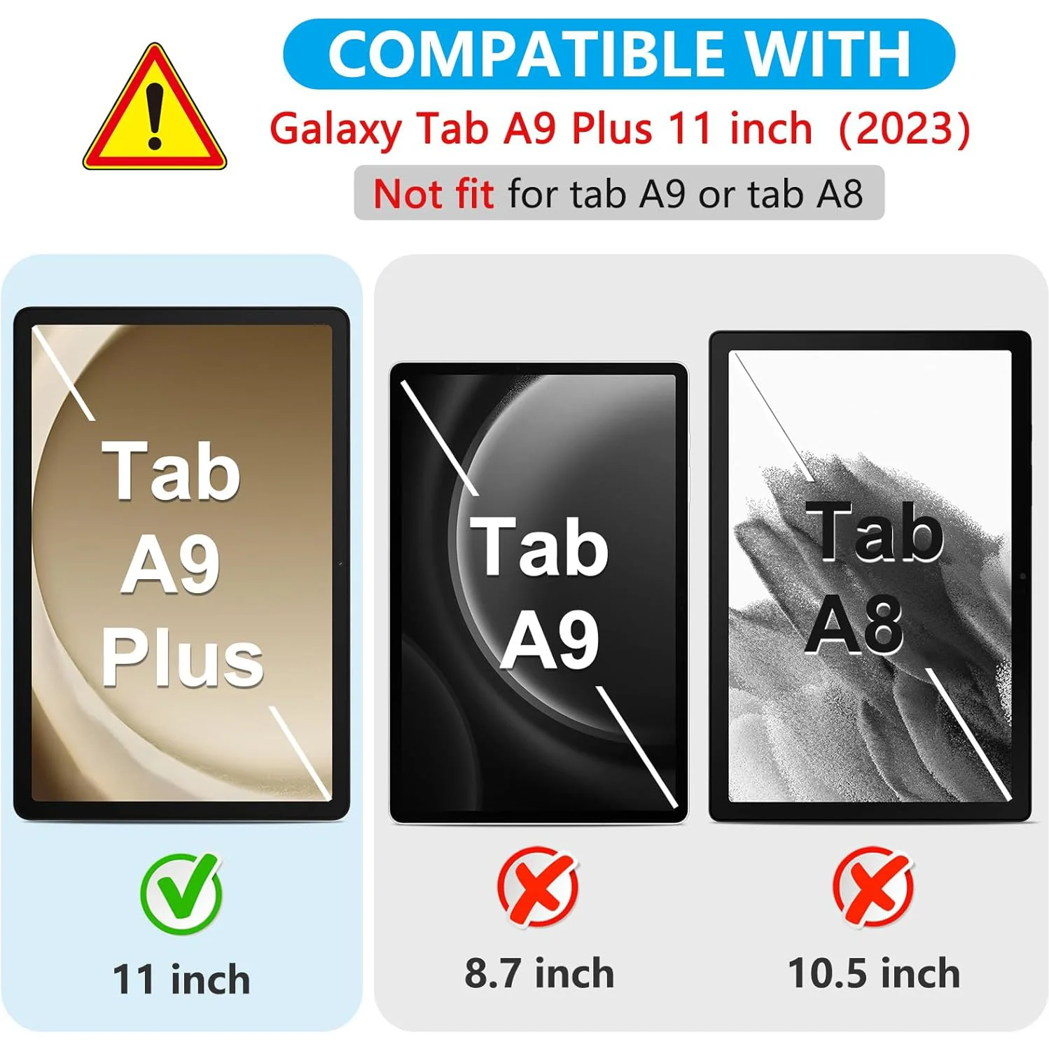 2 Pack Screen Protector for Samsung Galaxy Tab A9 Plus 11 Inch 2023 Tempered Glass for Samsung Tablet A9+ 11'' 5G HD Clear film