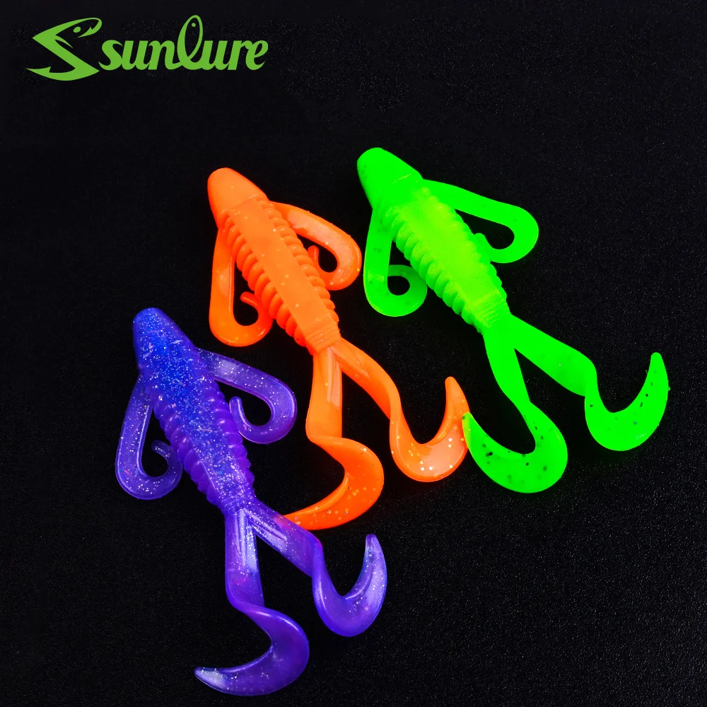 Sunlure 5pcs/Bag New Craw Fishing Lure Swallow Bug 9cm&7.3g Fishing Bait 6 Color Soft Plastic Worm Swimbaits for Bass Pike Trout
