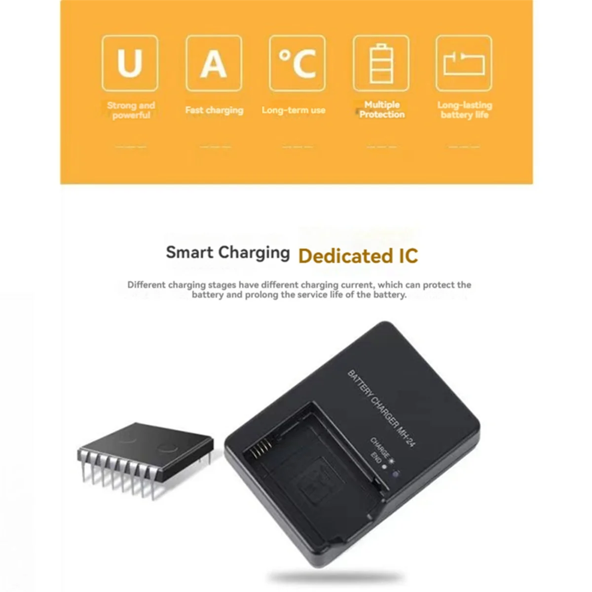 MH-24 Charger for Nikon EN-EL14 EL-EL14a Battery P7000 P7100 D3100 D3200 D5100 D5200 Camera with Power Cord EU PlugJAS