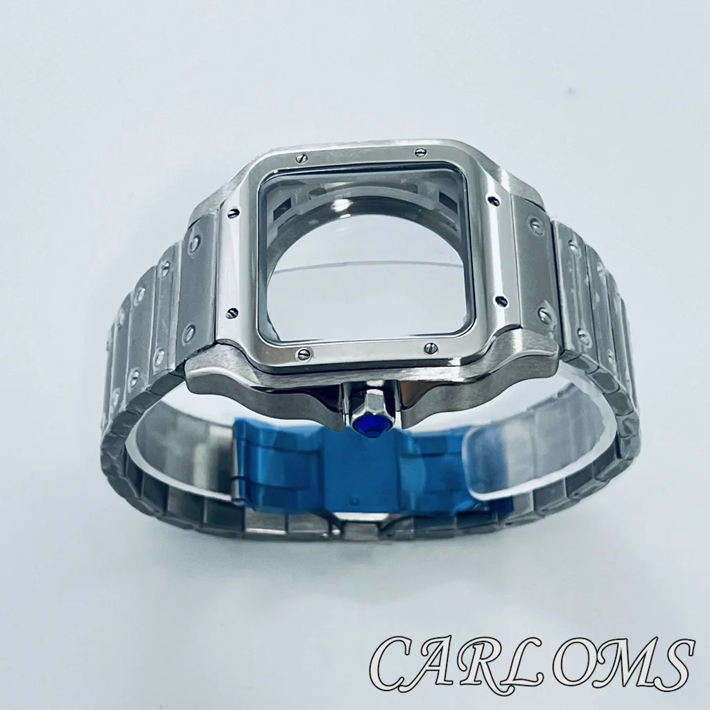 TOP Watch Parts 38mm NH34 NH35 NH36 4R35 4R36 NH70 NH72 NH38 NH39 Watch Case Solid Stainless Steel Square Shaped Case