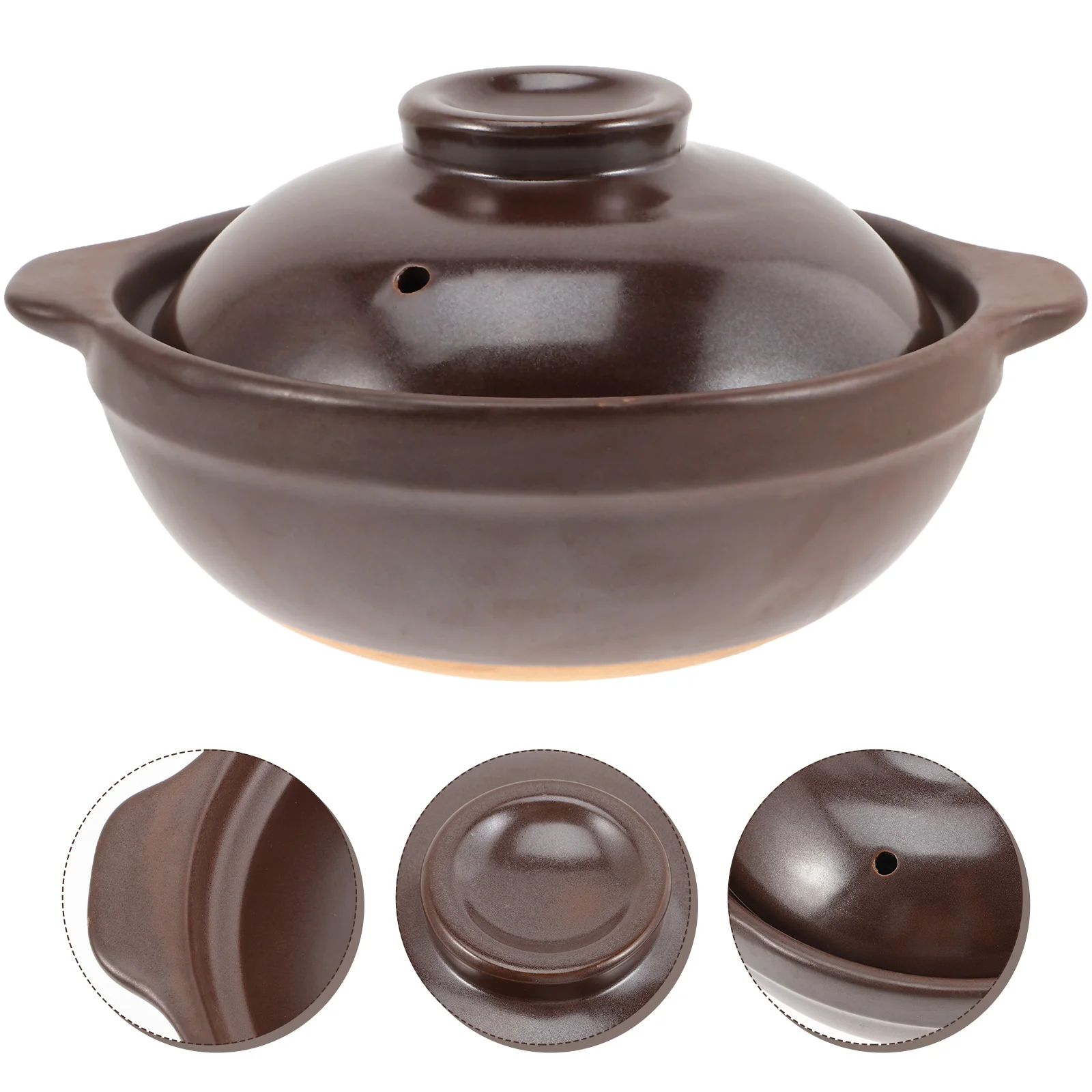 Pot Casserole Clay Cooking Stew Ceramic Souppan Hot Pottery Dish Pasta Lid Milkcookware Noodle Kitchen Stockpot Stove Coffee