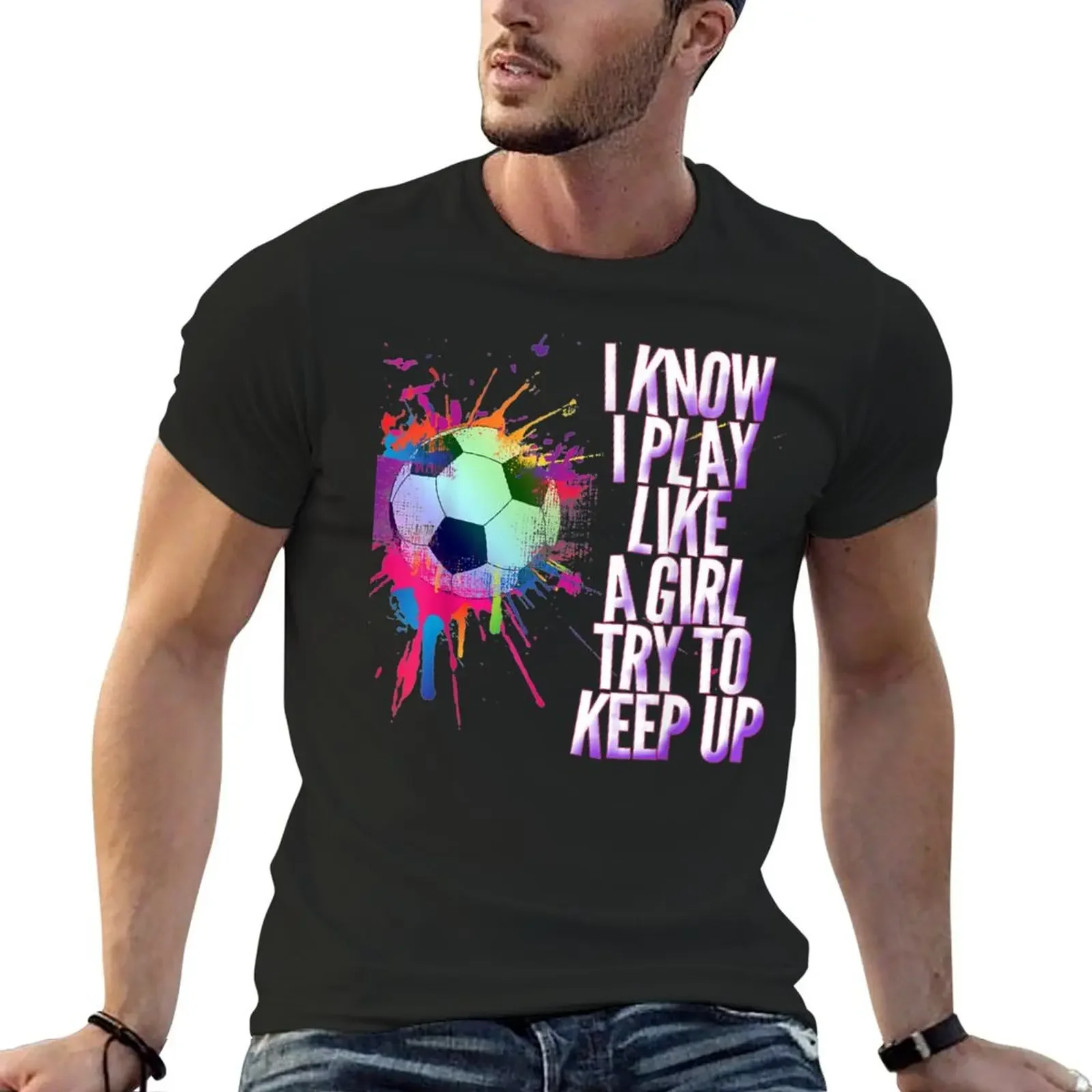 

I Know I Play Like A Girl Try To Keep Up T-Shirt cheap stuff summer clothes vintage clothes shirts graphic tee men