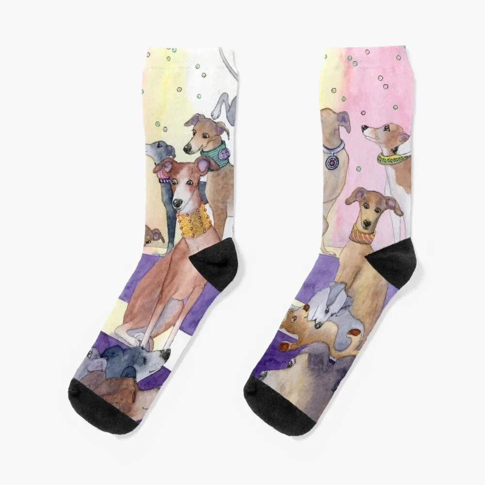 

Who let the pups out at the new neckwear for whippets and greyhounds fashion parade Socks Stockings Socks Men Women's