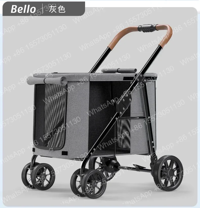 Multiple Pet Carts Large Dog Carts Large Folding Space of 60 Kilograms for Outdoor Use Pet Strollers
