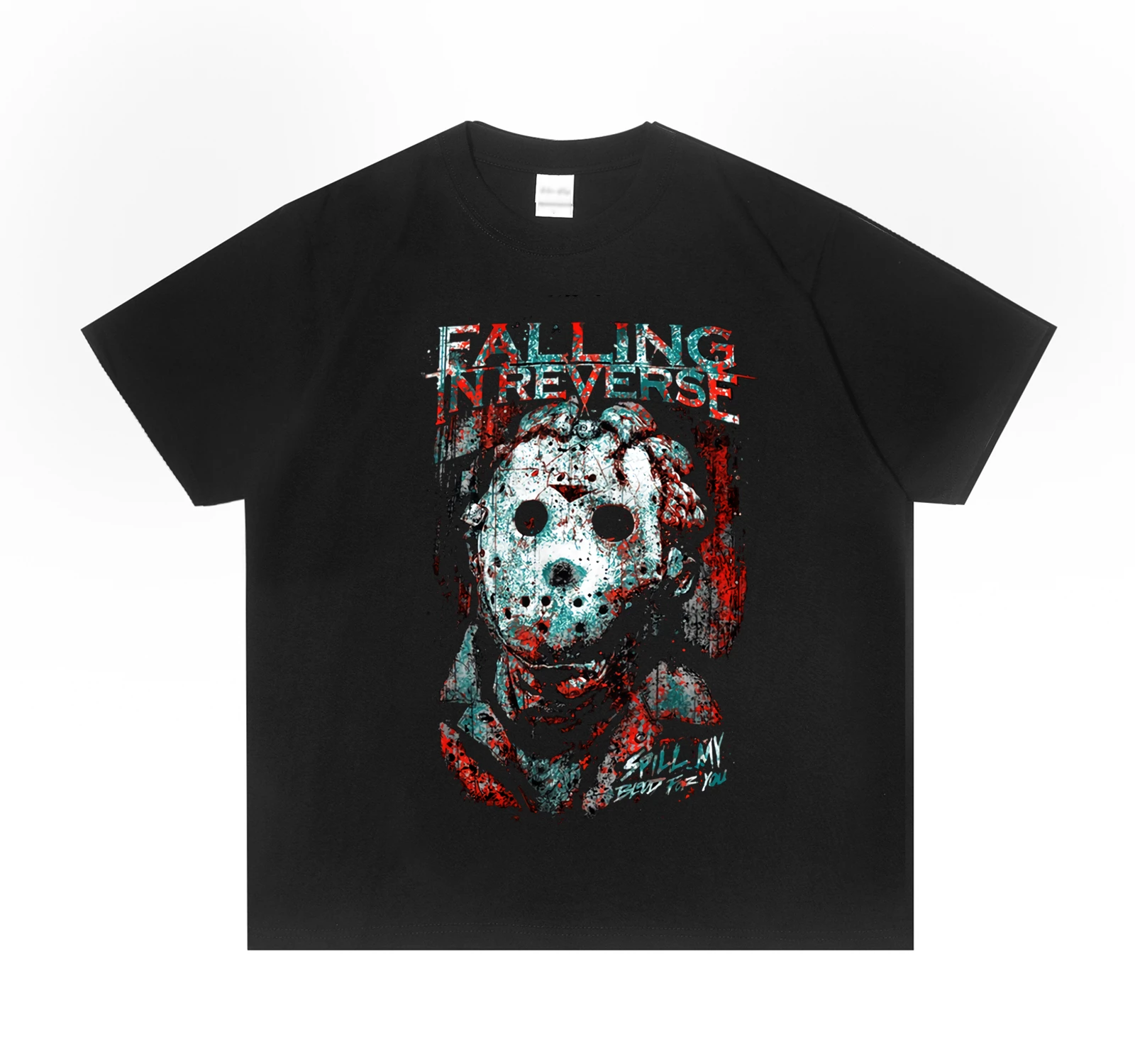 

Falling in Reverse Heavy Metal Printed T-shirt Short Sleeve Men's and Women's Fashion Casual High Quality Motorcycle T-shirt