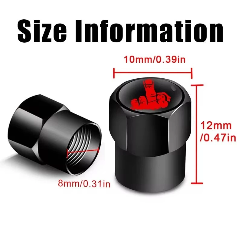 4Pcs Car Tire Valve Caps Aluminium Seal Tire Valve Stem Caps Dust Proof Covers Universal For Car Truck Motorcycle Bicycle Caps