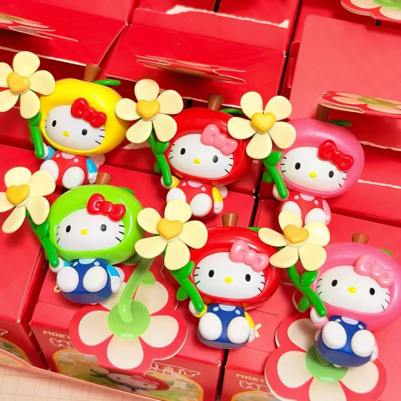 

Genuine Hellokitty Ride Flower Windmill Series Mini Blind Box Trendy Toy Cute Figure Desktop Ornament Mystery Box Surprise Gift