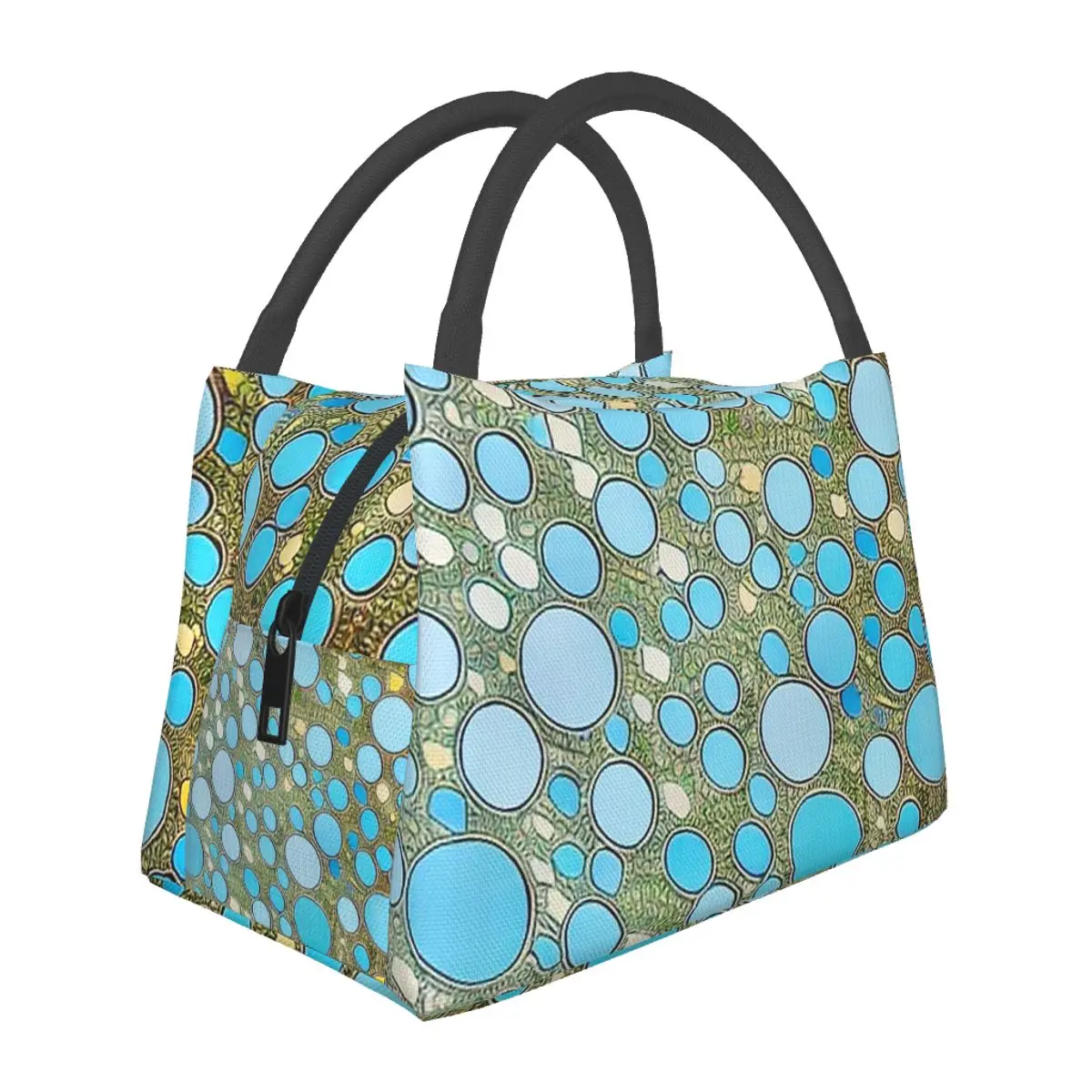 Japanese Artist Yayoi Kusama Lunch Bags Insulated Bento Box Lunch Tote Picnic Bags Cooler Thermal Bag for Woman Student Work