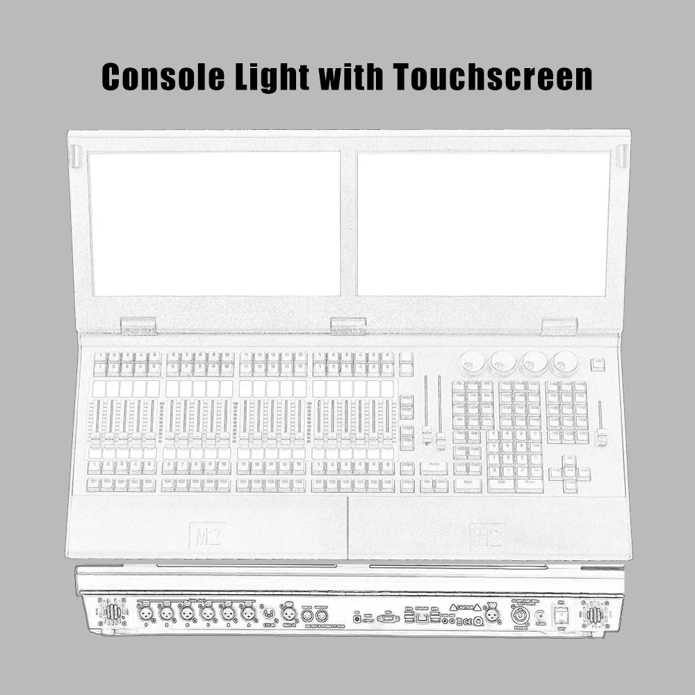 

Professional DMX Lighting Controller with 2pcs 15.6inch Touch Screen Display Cpu Stage Light Console For dj Party Wedding