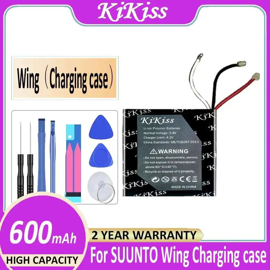 

600Mah For Suunto Wing H Earphone Charging Case Battery Stable