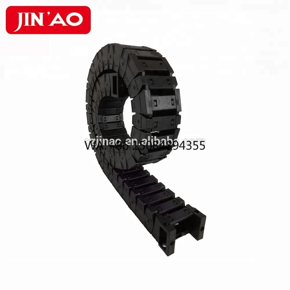 

Black Plastic Drag Conveyor Nylon Drag Chain with Wire Protection Drag Chain Product Type