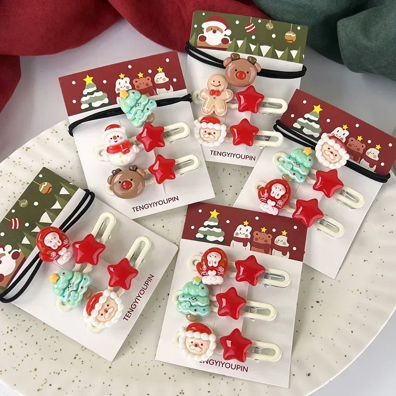 

3Pcs Christmas Hair Clips for Women Girls Antler Deer Ear Hairpin Hairgrips Kids New Year Barrettes Hair Accessories Jewelry