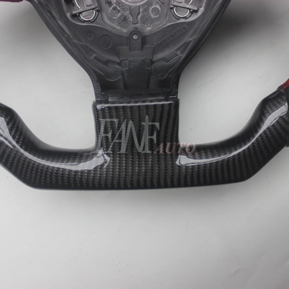 Custom Replacement for VW Volkswagen Polo MK4 2006-2009 Real Carbon Fiber Steering Wheel with Leather view 5
