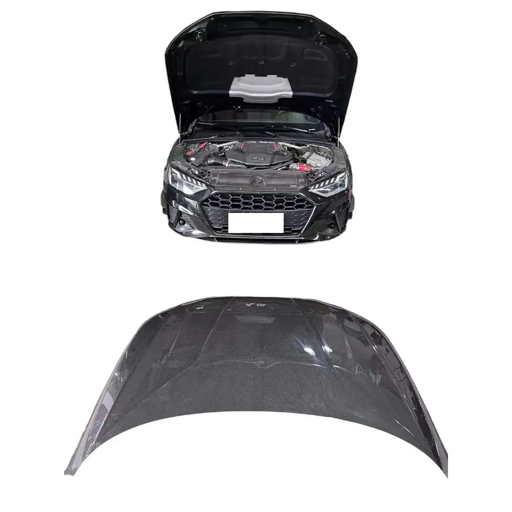

Dry Carbon Fiber Bonnet Hood New Style Fibre with Bonnet for Audi A4/S4 B9.5 2020-2023，100% tested well