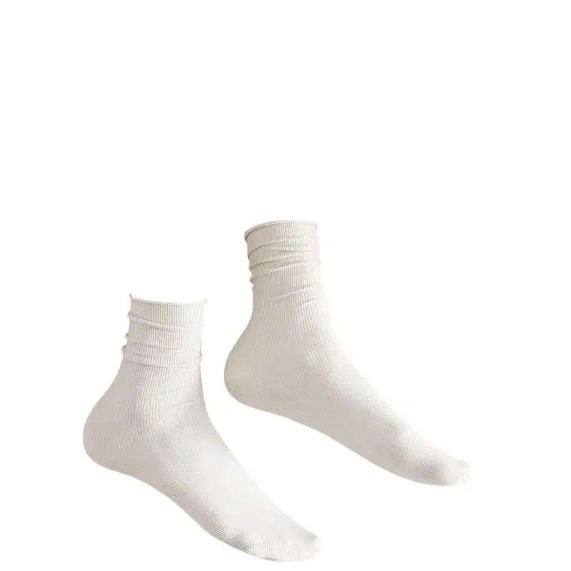 Sommer-Baumwollsocken, weiche, fröhliche, farbenfrohe Damen-Mittellange Socken, modischer Trend, atmungsaktive, lässige Socken in Bonbonfarben. – Detail 6
