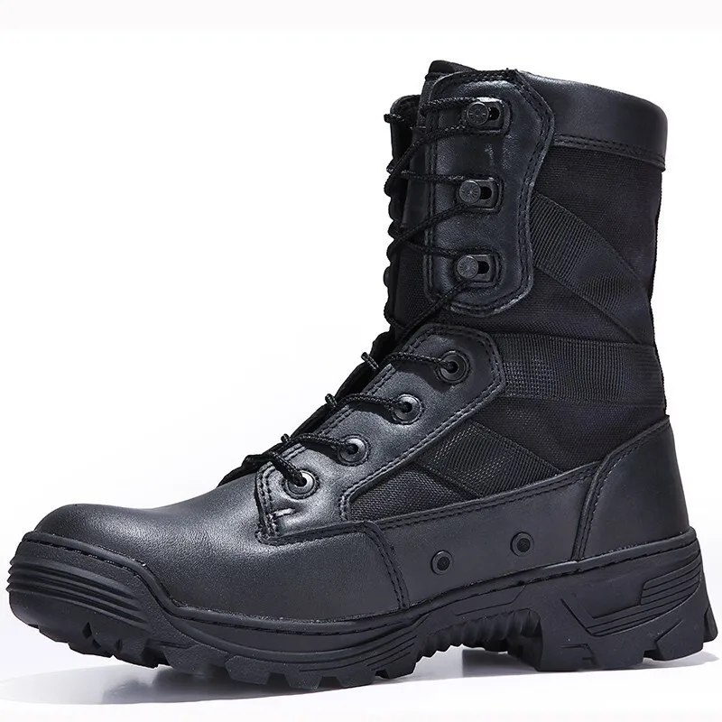 Impermeável High Top Hiking Boots para homens, Botas de caça, Tactical Desert Combat Ankle Shoes, Tênis de couro de montanha masculino