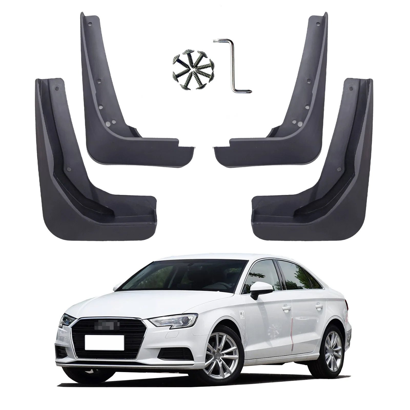 For Audi A3 Saloon Regular Edition Mud Flaps Splash Guards Audi A3 Saloon Mudguards 4pcs 2016-2020
