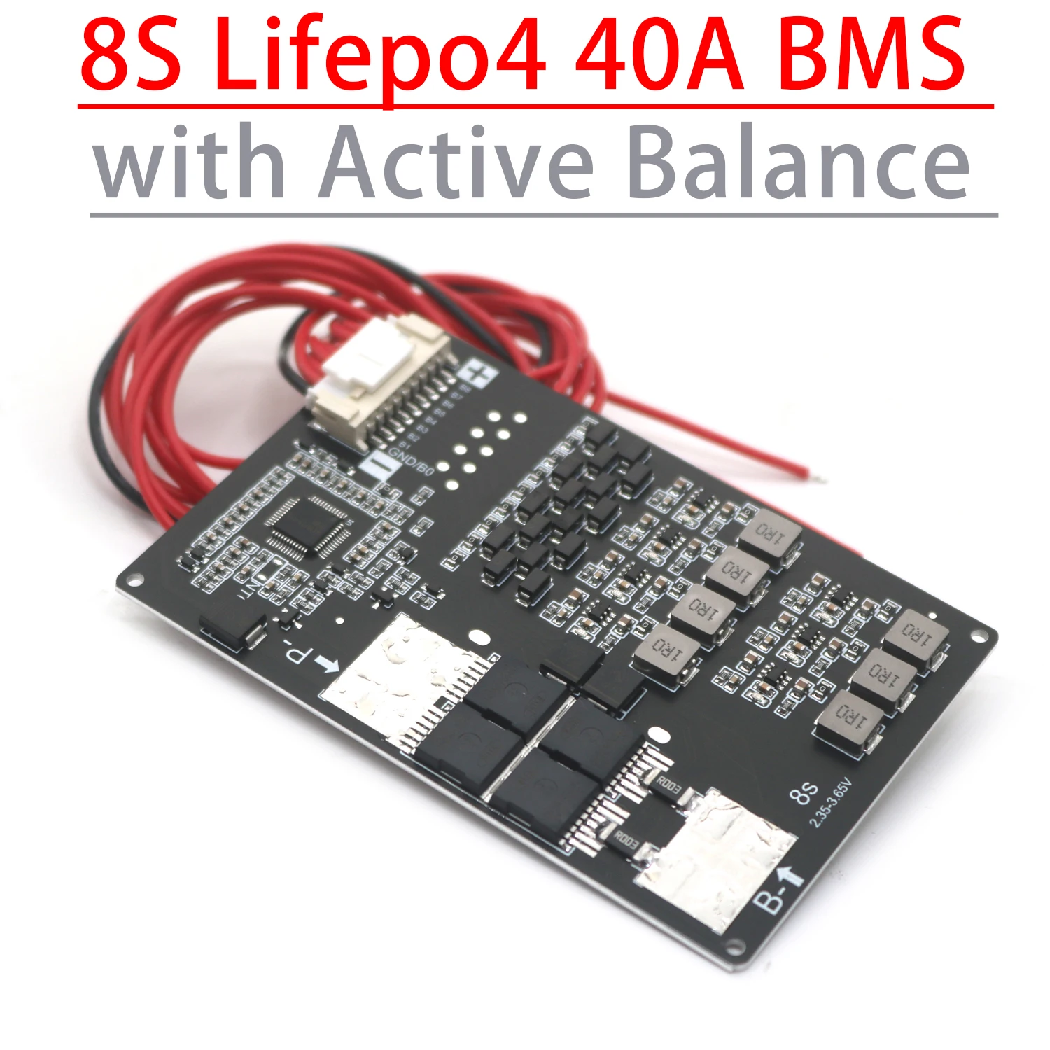 Placa de Proteção Ativa da Bateria do Equilíbrio Bms 24v Inversor do Fosfato do Ferro do Lítio Lifepo4 para a Motocicleta Carro Bonde 8s 40a