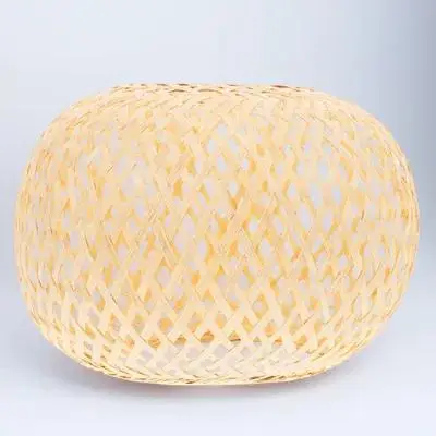 1 قطعة عاكس الضوء الحرفية الخيزران أسلوب بسيط غطاء مصباح ملحق النمط الصيني غطاء منسوج ديكور المزاج الدافئ الإضاءة