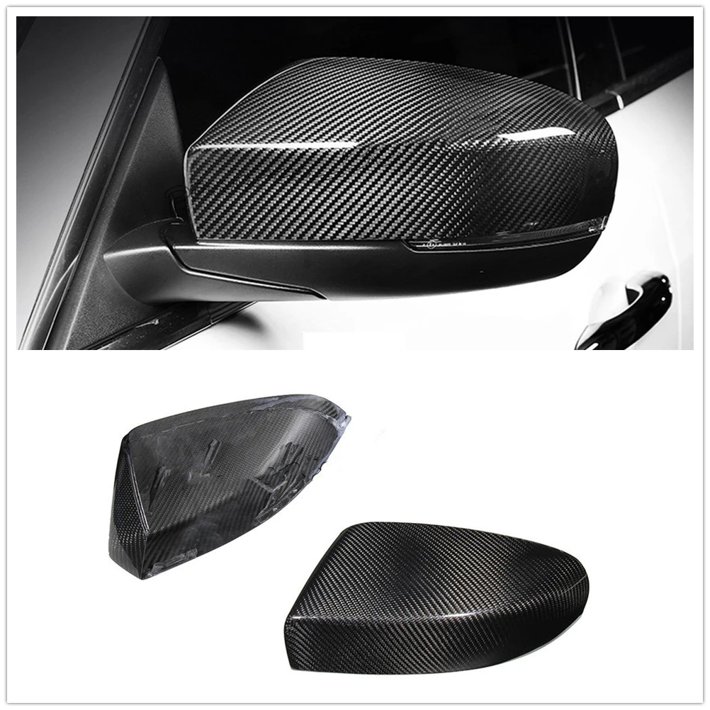 Carbon Fiber Mirror Cover Car Exterior Rear View Caps Reverse Shell Replacement For Maserati Ghibli Quattroporte 2017-2023