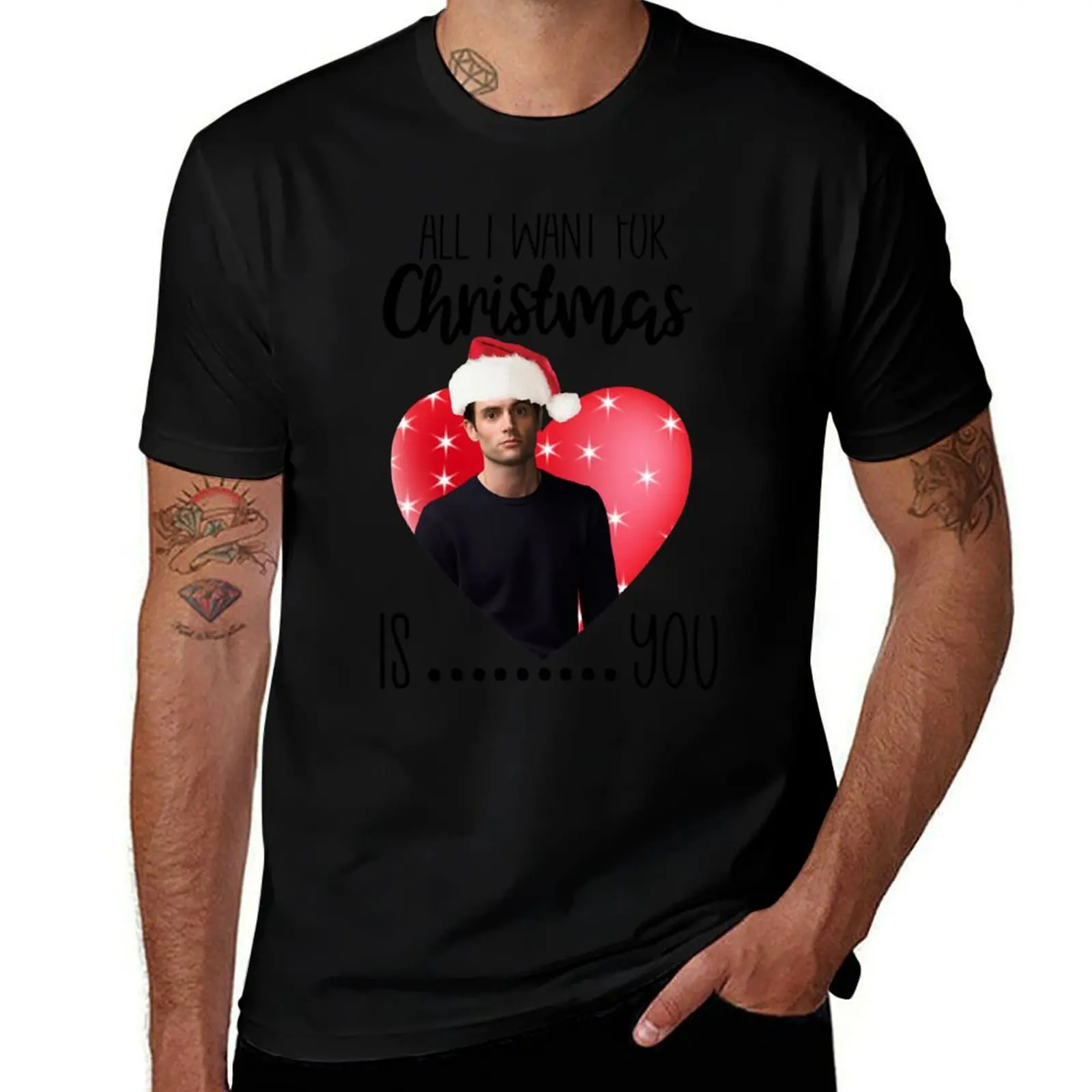 

Funny Christmas Xmas you glass box Joe Goldberg Netflix you series fan penn badgley T-Shirt cotton t shirts man 100%