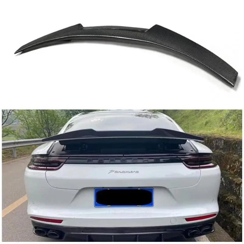 For Porsche Panamera 971 2017 2018 2019 2020 2021 2022 High Quality Real Carbon Fiber Spoiler REAR WING TRUNK LIP SPOILERS