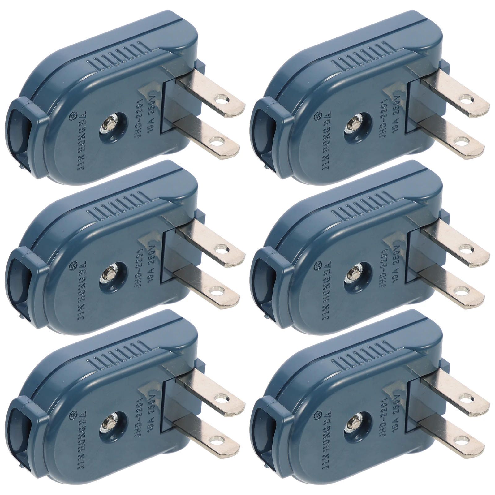 

6pcs US Plug Replacement End Rotatable Electric Adapter Ground Bonding 125V 10A Precision Small Appliances Extension Cord Plugs