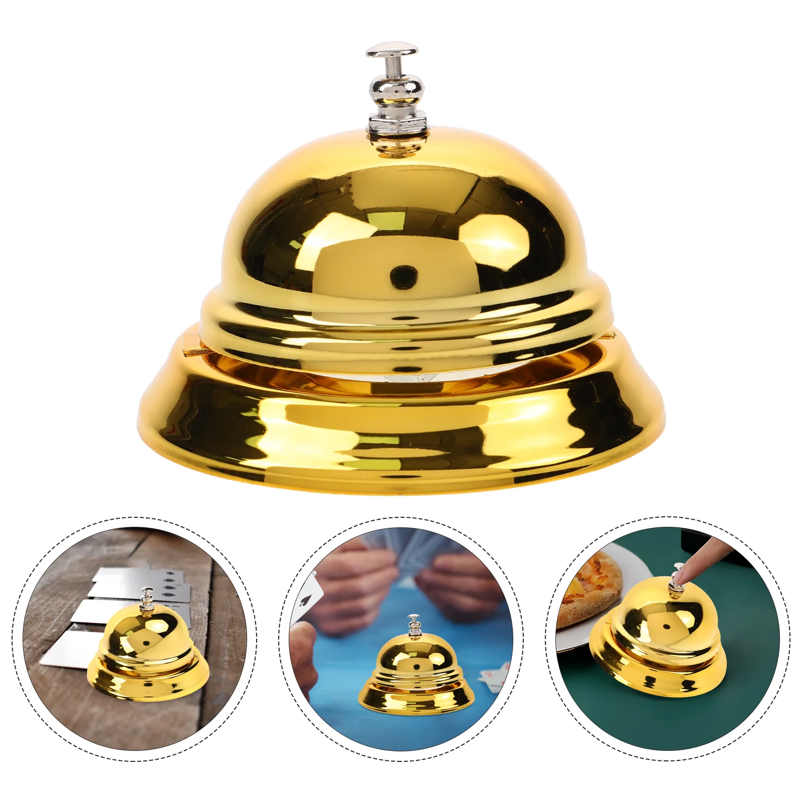 Golden Hands Pressing Creative Service Bell Restaurant Call Bells Reception Customer Bell