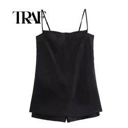 TRAF Leisure Female Short Jumpsuit Vintage Summer Romper And Jumpsuit For Women Y2K Streetwear