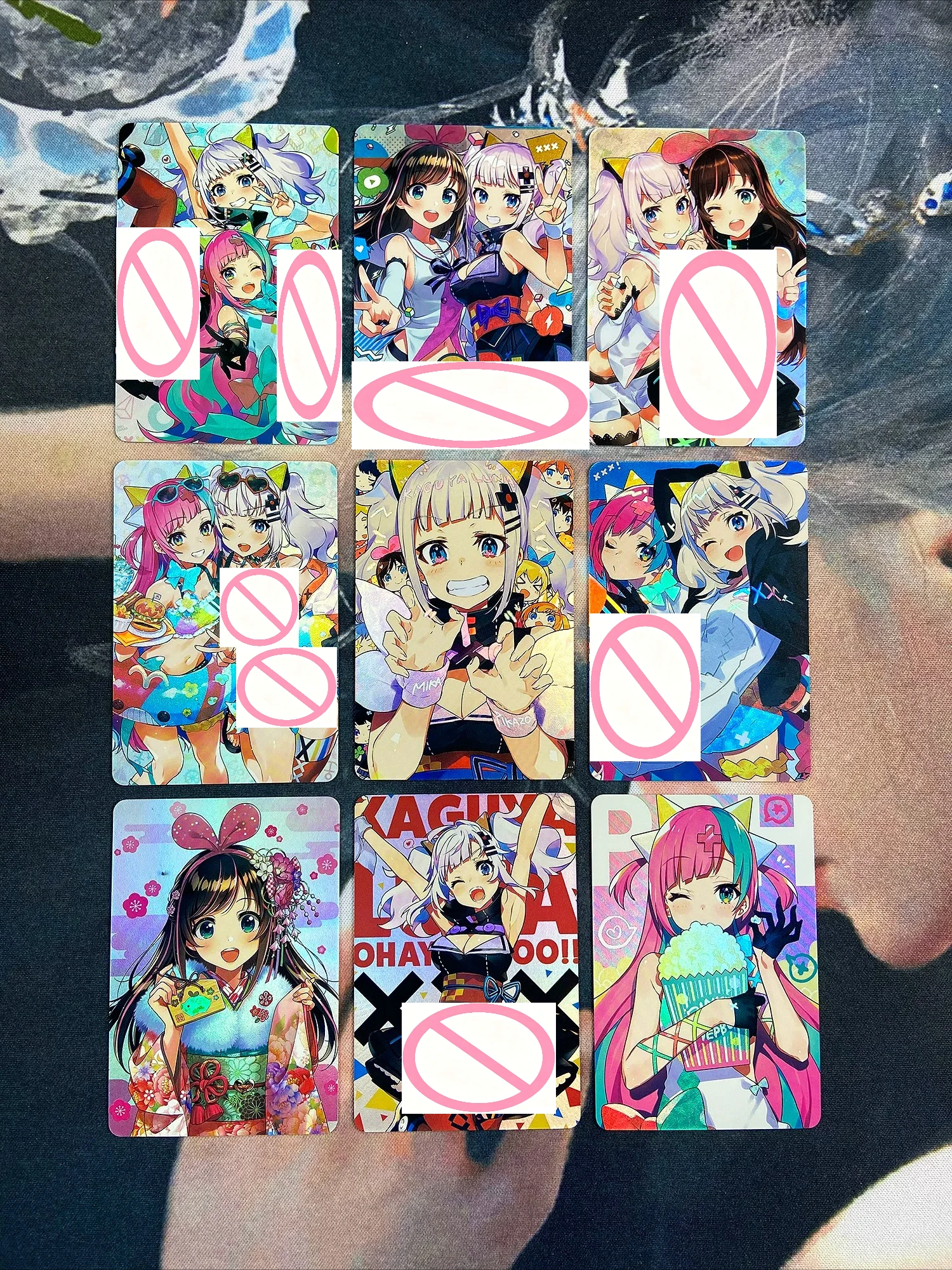 9 pieces DIY [ACG Refraction] YouTuber Virtual Idol Girl Huiyeyue Stumbling Love Selected Small Set Anime Collection Card
