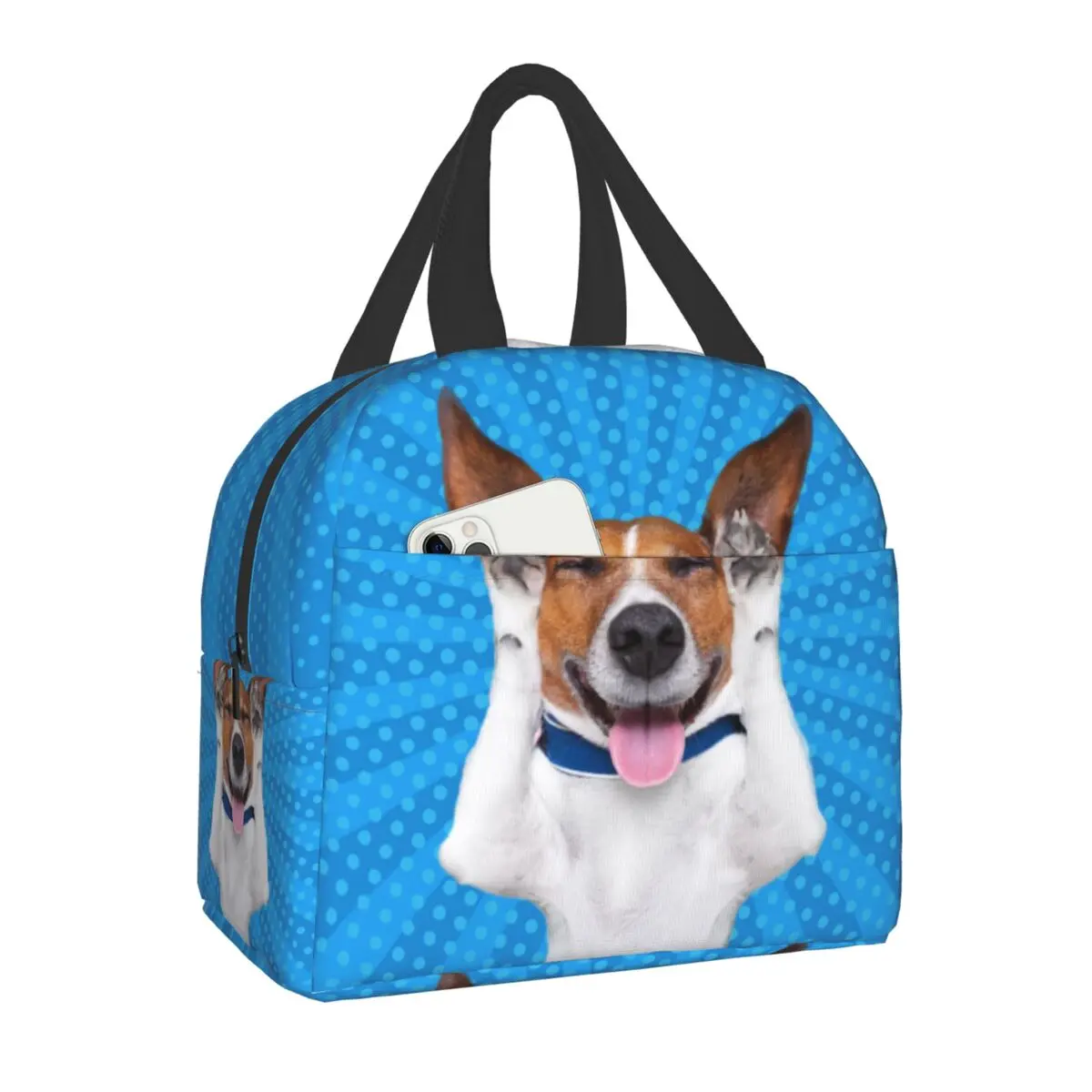 

Funny Jack Russell Terrier Meme Lunch Bag Cooler Thermal Insulated Bento Box for Kids Women Camping Travel Picnic Portable Bags