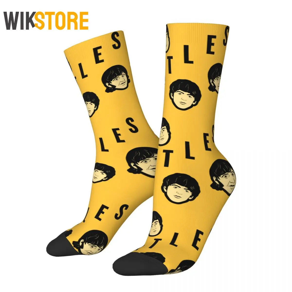 Autumn Winter Harajuku Men's Women's The Beatle Socks Basketball Socks Breathable Cute Sock