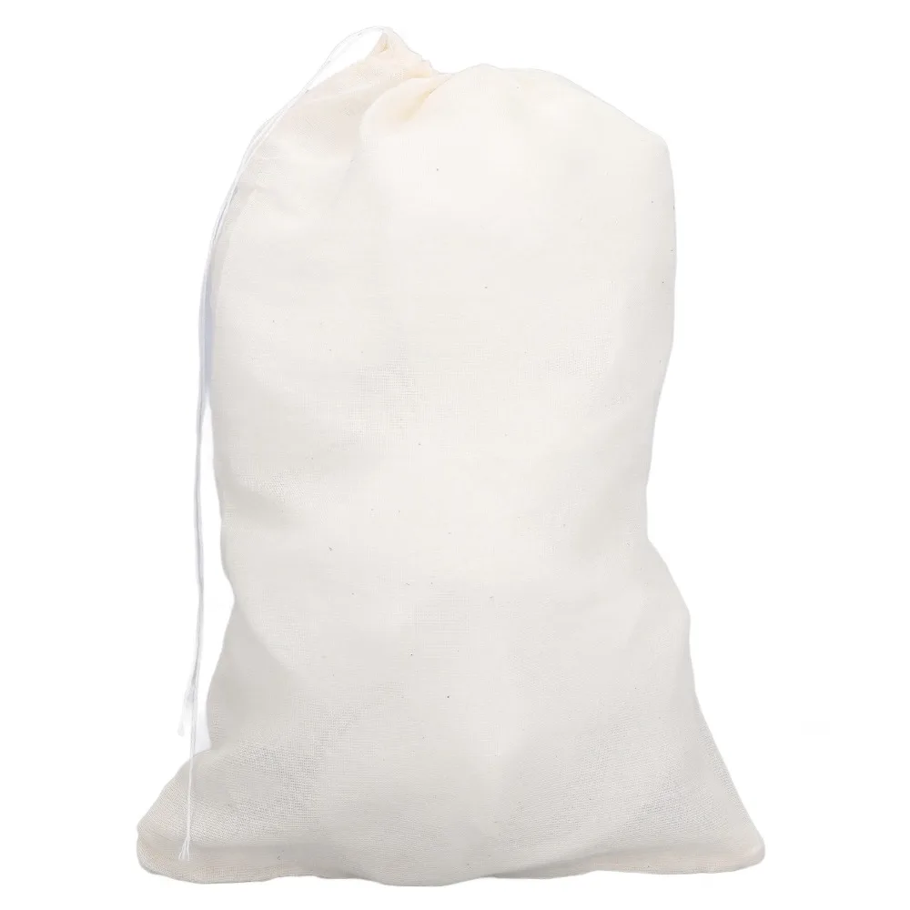 50 PCS SET 7.9 x 11.8 in Cotton Drawstring Bag 20x30cm Nature Cotton Reusable Sachet Bag Large Size Cotton Gauze Bag For Spices