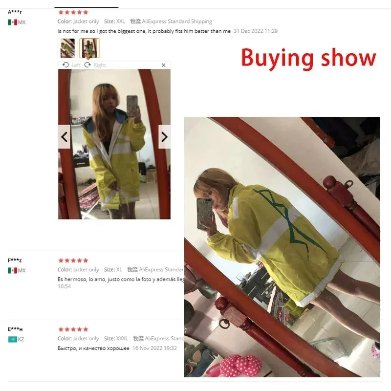 DY20Anime David Martinez Costume di Halloween Cyberpunk Edgerunners Costume Cosplay Colletto alla coreana Giacca con cappuccio Cerniera Punk Adulto Co