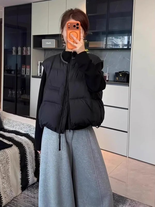 

Faionable ort Женский жилет в Корейском стиле, свободный нагрудник, хлопковая куртка, верхняя одежда, весенне-осенний сезонный цвет