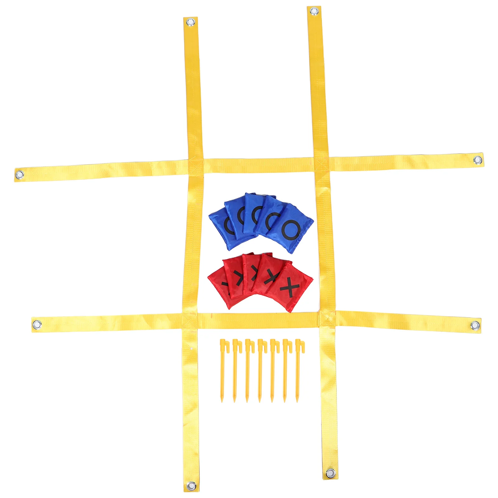 

1Set Giant Outdoor Strap Tictactoe Game Portable Weather Resistant for Patio Lawn Garden Family Backyard Tictactoe Game