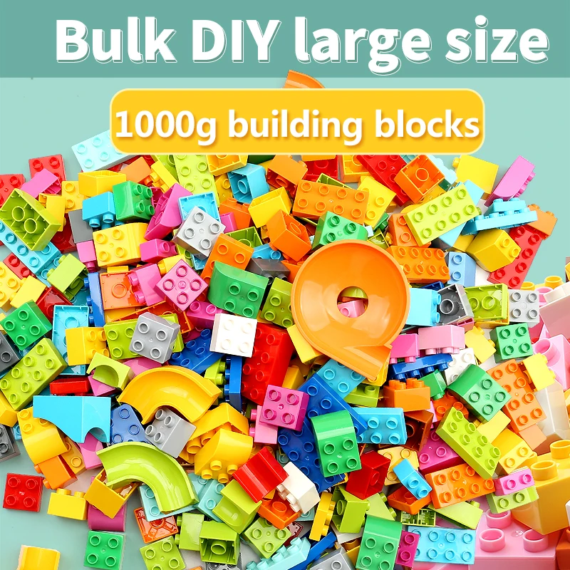 1000g Big Size Building Blocks Assembly Colorful Bulk Bricks  Blocks Accessories Bricks Toy For Children