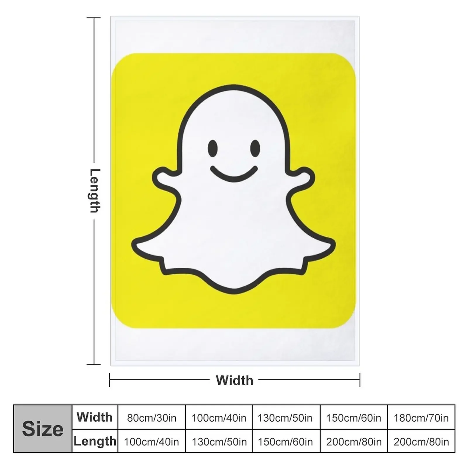 Snap Chat Smile Face Accessories. Throw Blanket Personalized Gift Sofa Quilt Picnic warm winter Blankets