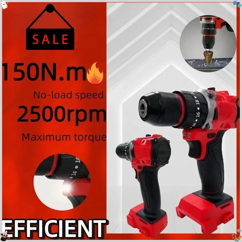 150N.m Pequeno Furadeira Elétrica sem escova Furadeira de Impacto Sem Fio da Equipe de Decoração de Energia utiliza Ferramenta Para Bateria Milwaukee