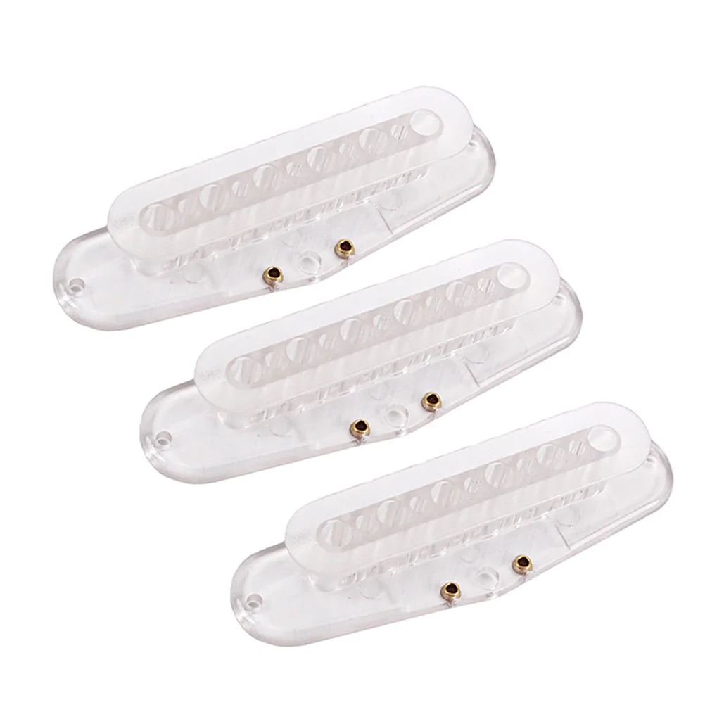 

3Pcs Transparent Guitar Screw Side Bobbin Durable and High Quality for Custom Pickups 48 50 52mm White Pickup Bobbin