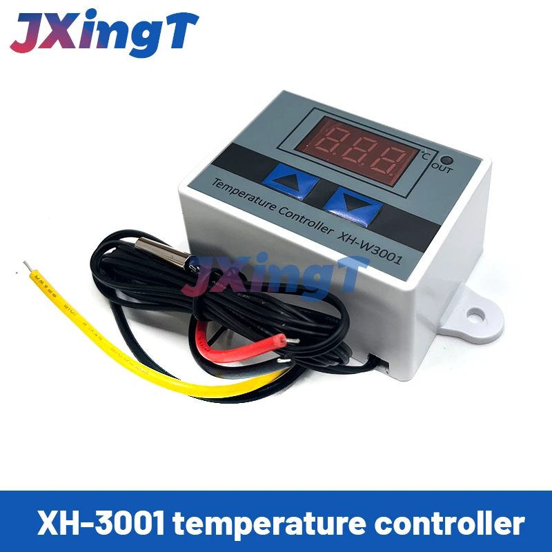 12V/ 24V/ 110V /220V W3001 Digital LED Temperature Controller 10A Thermostat Control Switch Probe XH-W3001