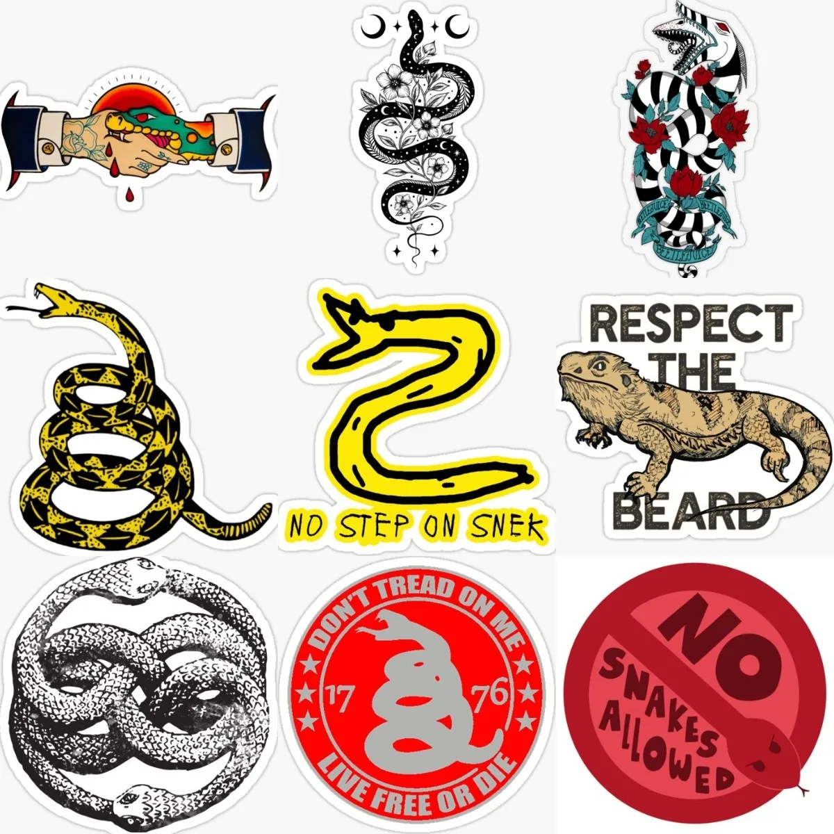 Creative Personality Snake Stickers Bumper Vinyl Laptop Bicycle Accessories Window Van Truck Moto Glass Wall Decals