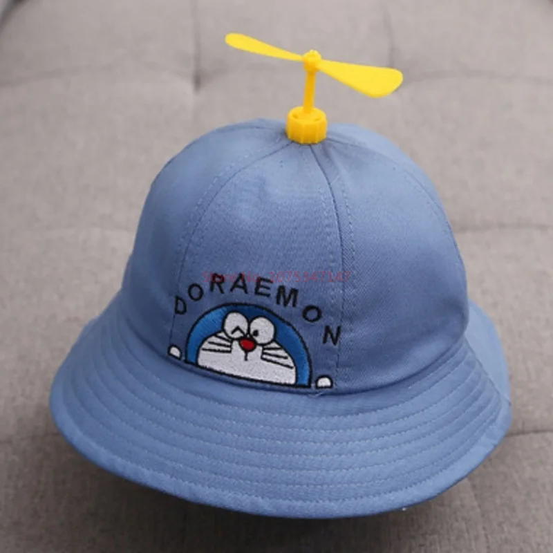 Doraemon Bucket Hat Cute Cartoon Anime Child Beach Round Cap Full