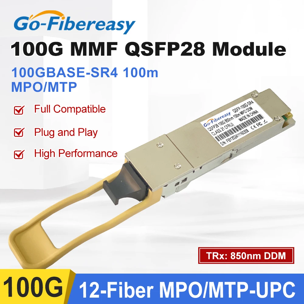 100gb-sr4-qsfp光モジュール-100gbase-sr4-mmf-850nm-mpo-qsfp28トランシーバー-mikrotik-mellanox-huaweiイーサネットスイッチ対応