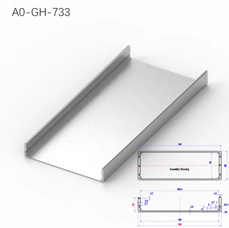 

Aluminum Profile B6063-1 Extrusion Aluminum Detachable Box Aluminum Alloy Plate CNC Technical Factory Customizable